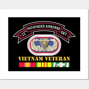 11th Pathfinder Detachment - Vietnam Vet w Abn Badge Cbt Star Posters and Art